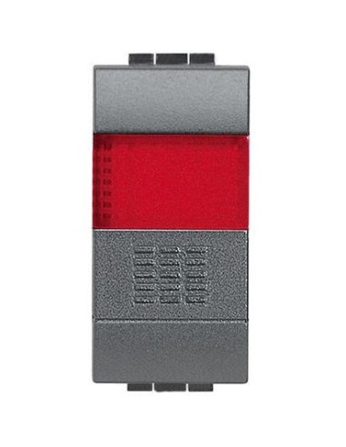 BTI L4038R - living int - pulsante NO + portalamp rosso