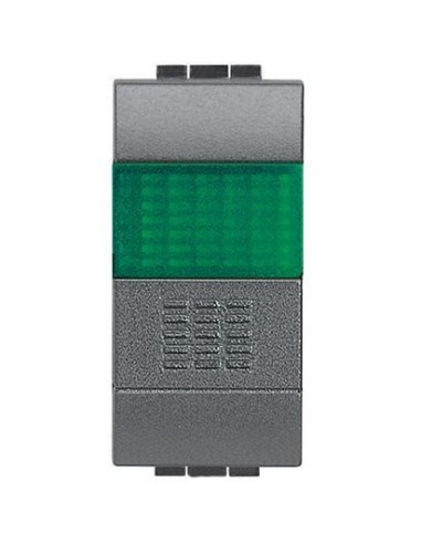 BTI L4038V - living int - pulsante NO + portalamp verde